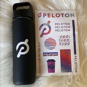 Peloton Other - Peloton 18oz glass water bottle & sticker set Peloton Other - Peloton 18oz glass water bottle & sticker set